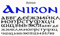 Шрифт Aniron