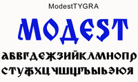 Шрифт Modest